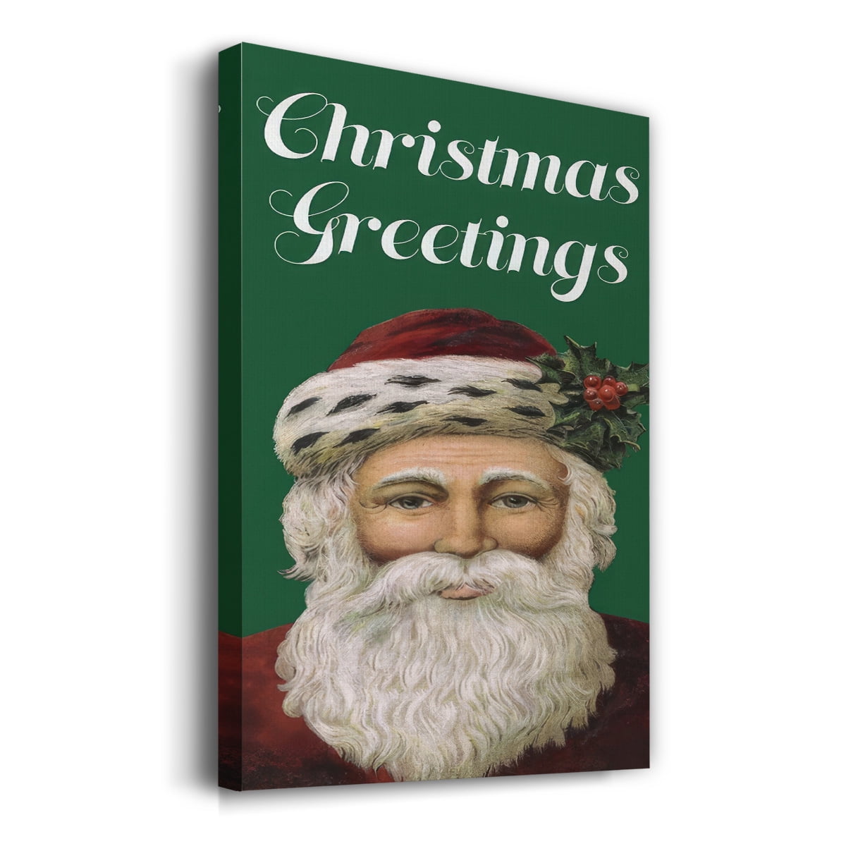 Retro Santa Claus I- Gallery Wrapped Canvas