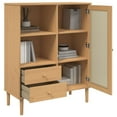 thumbnail image 2 of vidaXL Highboard SENJA Rattan Look Brown 90x40x112 cm Solid Wood Pine, 2 of 5