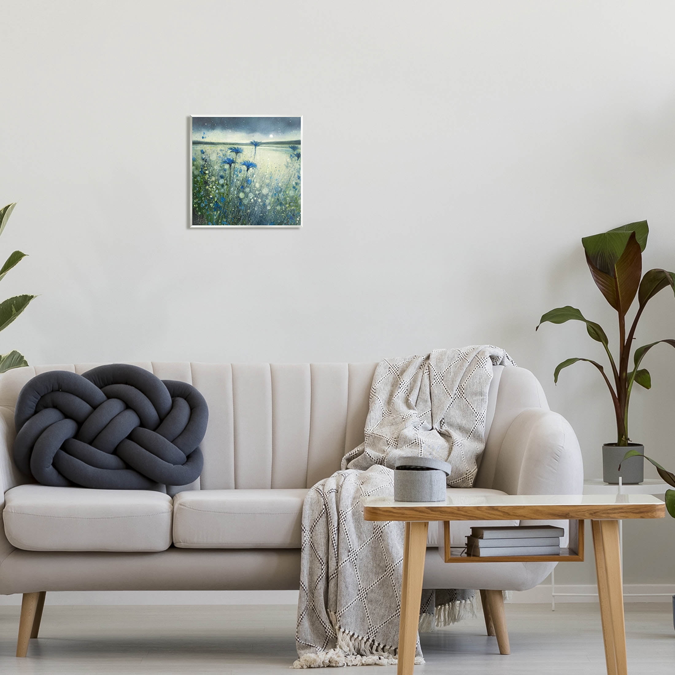 Lakeside Botanicals Moonlit Night Sky Landscape Painting Unframed Art Print Wall Art