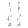 thumbnail image 2 of SPRING PARK Women Flower Rose Crystal Butterfly Long Tassel Fairy Earrings Stud Dangle Women Gift, 2 of 8