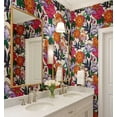 thumbnail image 4 of S4Sassy Peel & Stick Vinyl Wallpaper, Vibrant Hand-Sketched Floral Wallpaper Contact Paper Waterproof - Multicolor On White, 25"X 360", Removable Wall Covering For Home Decor In Bedrooms, Cabinets, 4 of 9