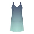 thumbnail image 5 of Gamivast Women A Line Dress Ombre Print V-Neck Sleeveless Tank Dress Summer Loose Fit Casual Beach Party Swing Fashion Flowy Daily Sun Dress Gown, 5 of 6