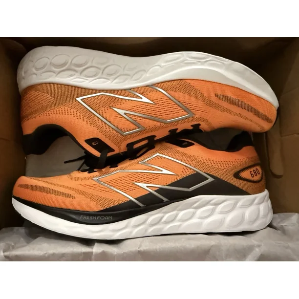 New Balance Fresh Foam 680v8. New In Box. US size 13.Orange Black Color M680R08