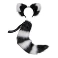 thumbnail image 4 of Cats Ears Hair Hoop Long Tail Cosplay Headpiece Accesorios para el cabello Dress up Decor Headwear para fiestas temáticas de animales Performance Negro Hugo Traje de juego de cosplay, 4 of 8