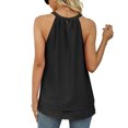 thumbnail image 3 of USSUMA Womens Tank Tops Summer Tops for Women 2025 Women's Summer Casual Sleeveless Blouse Round Neck Chiffon Tops T-Shirt Vest for Women Holiday Gift Finder Womens Tops Solidcolor, 3 of 5