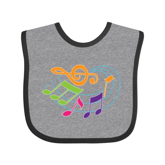 Inktastic Music Notes Musical Boys or Girls Baby Bib