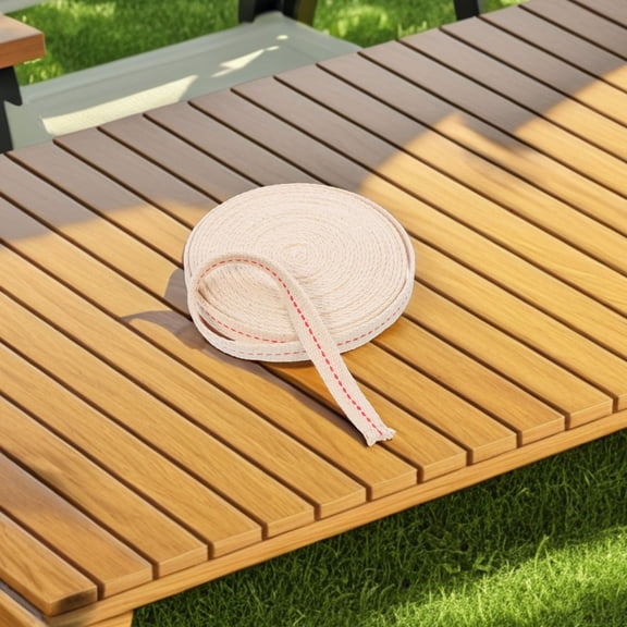 Hemoton Flat Cotton Wick for Kerosene Lanterns Oil Lamp Replacement Wick for Oil Burners Stitched Oil Lamp Wick for Vintage Oil Lanterns 1M