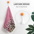 thumbnail image 5 of Glam Pink Glitter Leopard Pattern Towels for Bathroom, Kitchen, Gym, Towels, Soft, Highly Absorbent, Hanging Towel with Hanging Eyelet, 5 of 8