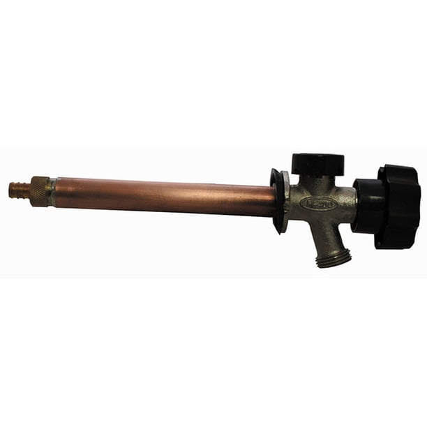 1/2 in. x 8 in. Brass Crimp PEX HalfTurn Frost Free AntiSiphon Outdoor Faucet Sillcock