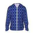 thumbnail image 2 of Lsque Blue Lantern Shapes UPF 50+ Lightweight Sun Protection Men's Women's Long Sleeve Shirt, Hoodie Performance -3X-Large, 2 of 9