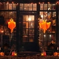 thumbnail image 3 of Halloween Luminous Pendant, TOUMENY Glowing Ghost Decorations for Halloween Party, Battery Operated Spooky Hanging Ornaments for Indoor Outdoor Home Yard, Yellow, 3 of 7