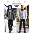 thumbnail image 5 of liyiyiyia Kids Boys Ski Pants Fleece Lined Hiking Snow Softshell Pants Girls Waterproof Elastic Waist Warm Insulated Trousers Black 10-12 Years, 5 of 7