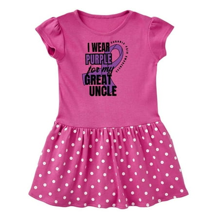 

Inktastic Chronic Pain I Wear Purple For My Great Uncle Gift Toddler Girl Dress
