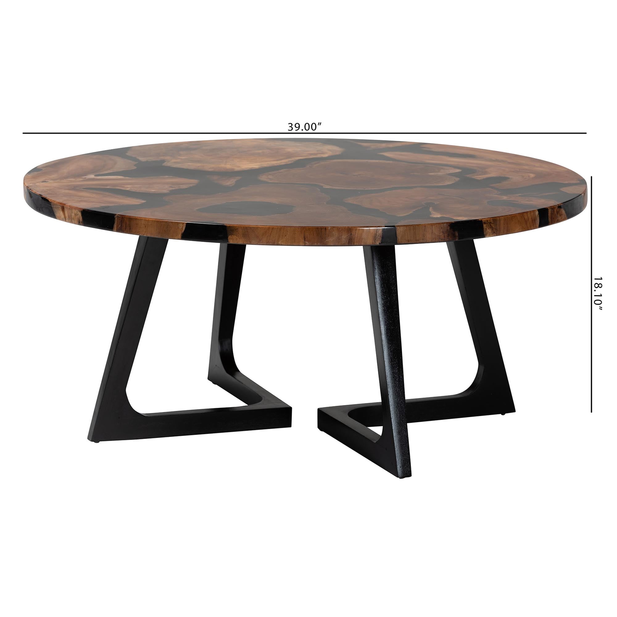bali & pari Agata Rustic Coffee Table, Natural Brown