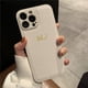 thumbnail image 2 of Funda personalizada con nombre para iPhone 14, 13, 12, 11 Pro Max, letras iniciales, cuero PU, cubierta grabada, 13, 14 Pro Max, 2 of 4