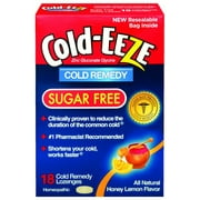 Cold-EEZE All Natural Lozenges, Sugar Free Honey Lemon, 18 Ct