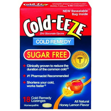 Cold-EEZE All Natural Lozenges, Sugar Free Honey Lemon, 18 Ct