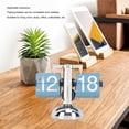 thumbnail image 3 of Flip Clock, European Retro Digital Flip Down Clock, Mechanical Digital Flip Desk Clock,    Internal Gear Operated Flip Down Clock Battery Powered for, 3 of 8