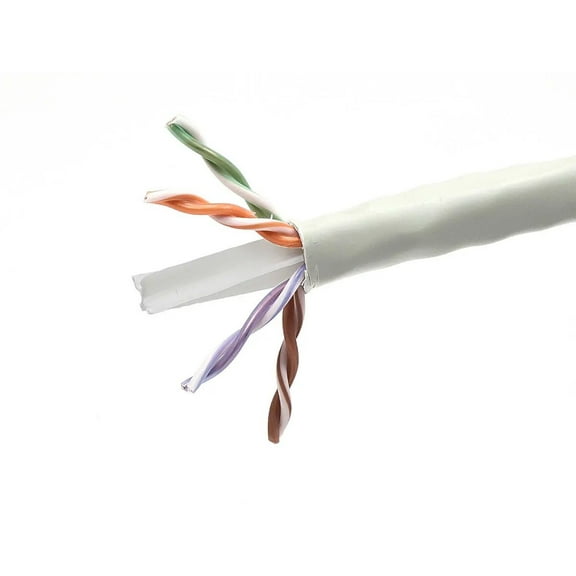 Monoprice Cat6 CMP Bulk Cable - (UL) 1000 Feet - White | UTP, Solid, 23AWG, 550Mhz, Pure Bare Copper Wire, Plenum Reelex II, For Networking, LAN, Modems, Routers, Server, Cloud Computing, CCTV