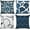 Dahlia Blue, variant on Pillow Covers 4pcs Throw Pillow Cover 18x18 Inches Decorative Pillows Floral Couch Pillow Covers for Living Room Couch Bed Sofa