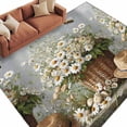 thumbnail image 2 of 6'x9' Area Rugs, Spring Floral Indoor Outdoor Area Rug for Living Room Bedroom, Summer Flowers Pastoral Bee Washable Bathroom Rugs Kitchen Floor Carpet Mats Home Decor Aesthetic, 2 of 8