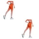 thumbnail image 3 of Minnieouse Pantalones de Yoga para mujer, pantalones transpirables suaves absorbentes de sudor, pantalones de cintura alta, ropa deportiva para Naranja METRO 2piezas, 3 of 6