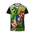 thumbnail image 4 of Mario and Luigi Performance Crewmate Boys Teens Casual T Shirts,Cool 3D Graphic Short Sleeve Tee Shirt Tops 4-16 Years,M, 4 of 5