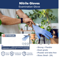 INDIVIDUAL Blue Nitrile Examination Gloves, Large, 4 Mil, Powder Free
