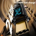 thumbnail image 3 of Adaptador OTG Tipo C A Tipo C, 240 W, USB 4, Adaptador de Carga con Pantalla Digital, Transferencia de Video 8K para Teléfono, Tableta, Negro, 3 of 5
