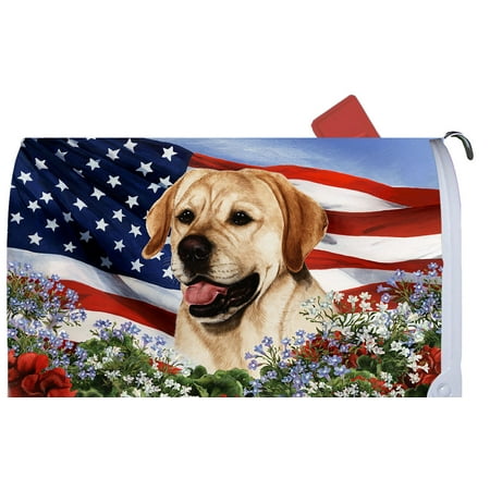 Yellow Labrador - Best of Breed Patriotic I Dog Breed Mail Box (Best Exchange Mail App)