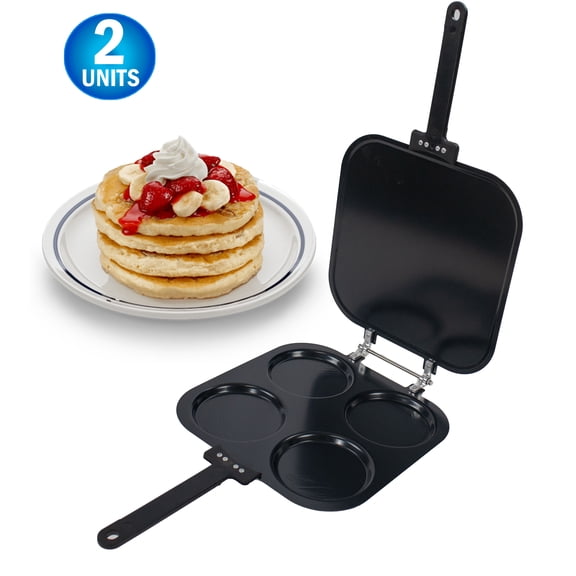2 Perfect Bake & Serve Pancake Maker Pan - Eggs, French Toast, Omelette, Flip Jack & Crepes Pan