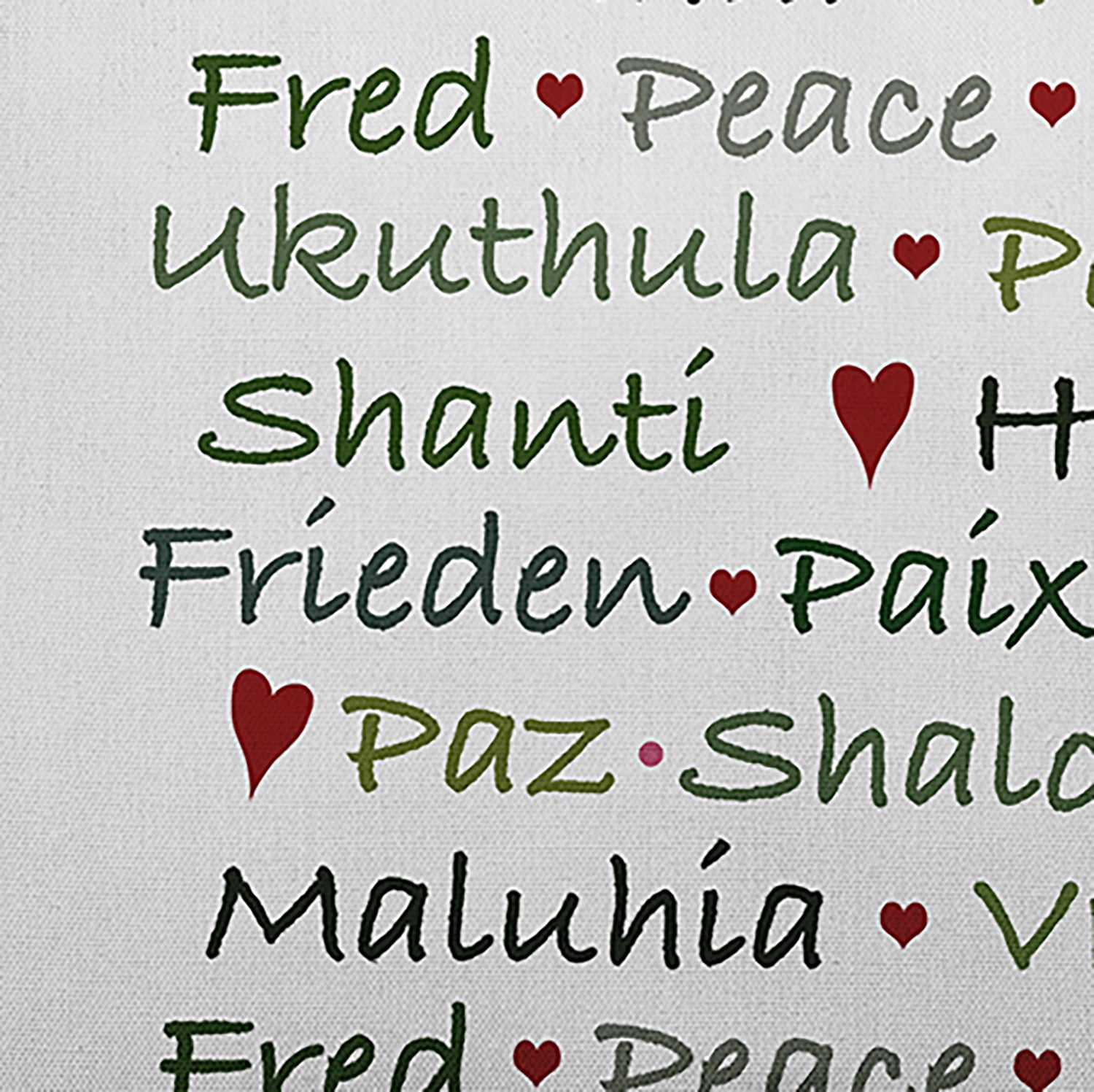 Simply Daisy, 14" x 20" Words of Peace Green Decorative Word Outdoor Pillow
