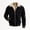 Black, variant on Mens Corduroy Jacket Heavyweight Fleece Lined Collared Jackets Full Zip Winter Warm Casual Outerwear with Multi Pockets