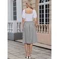 thumbnail image 3 of DARING DIVA Women's Summer Retro Below Knee Length Flared Skirts X-Small Black, 3 of 6