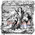 thumbnail image 2 of Deep Red Cling Stamp 3"x3"-angels Sing, 2 of 4