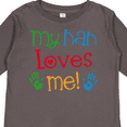 thumbnail image 4 of Inktastic My Nan Loves Me Gift Boys or Girls Long Sleeve Toddler T-Shirt, 4 of 5