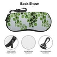 thumbnail image 3 of Cauagu Watercolor Green Leaves Pattern Unisex Glasses Case,Zipper Protective Fabric Sunglass Case with Clip Soft Case Horizontal Protective Pouch for Sunglasses Eyewear, 3 of 6
