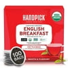 HANDPICK, Organic English Breakfast Black Tea Bags (100 Count) USDA Organic, Eco Conscious Tea Bags | Strong, Robust, High-Caffeine Black Tea |Brew English Breakfast Tea & Kombucha, Packaging May Vary