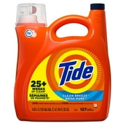 Tide Liquid Laundry Detergent, Clean Breeze, 107 loads, 154 fl oz