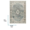 thumbnail image 4 of Livabliss x Becki Owens Marlene Vintage Medallion Area Rug,6'6" x 9',Blue/Cream, 4 of 11