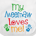 thumbnail image 4 of Inktastic Me Meemaw Loves Me Cute Boys or Girls Baby Bib, 4 of 4