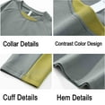 thumbnail image 4 of Chandail Léger pour Hommes à Manches Raglan Hauts à Manches Longues Col Rond Chandails Mode Couleur Chandail à Enfiler Horloge Respirant Confortable Chandails, 4 of 4