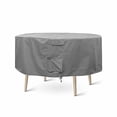 thumbnail image 1 of KHOMO GEAR Housse pour Ensemble Table et Chaises de Patio Rond - Housse de Mobilier d'Extérieur Durable et Résistante à l'Eau (Gris, Grand - Diamètre 94 Pouces), 1 of 4