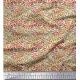 thumbnail image 1 of Soimoi Green polyester Crepe Fabric Brush Stroke Abstract Print Fabric by Yard 42 Inch Wide, 1 of 3