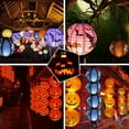 thumbnail image 6 of Deago 4 Pack Halloween LED Paper Lantern Jack O Lantern Pumpkin Spider Bat Skeleton Hanging Lanterns for Halloween Indoor Outdoor Party Decoration Supplies, 8 Inches, 6 of 9