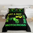 thumbnail image 2 of Castle Fairy Sport Motorcycle Full Size Comforter Sets 3-Piece for Kids Children Teens,Car Theme Bedding Comforter Set,Abstract Graffiti Lightweight Bedding Sets,Lightweight Room Decor,Reversible, 2 of 8