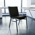 thumbnail image 3 of Flash Furniture Hercules Series Adult Heavy-Duty Vinyl Stacking Waiting Room Chair, Black, 3 of 13