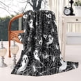 thumbnail image 2 of Ghost and Spider Web Halloween Pattern Blanket,Comfortable Soft Lamb Wool Throw Blanket,All Season,Warm Lightweight Blankets for Sofa Bed Couch Living Room Chair,50"x60", 2 of 4