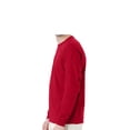 thumbnail image 3 of Hanes Essential Long Sleeve T-Shirt, Men's Crewneck Classic Fit Tee, Deep Red, XL, 3 of 6