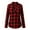 Red, variant on 2026 under $5 asdoklhq Womens Plus Size Tops,Womens Check Shirt Ladies Long Sleeve Plaid Check Bandage Blouse Casual Tops